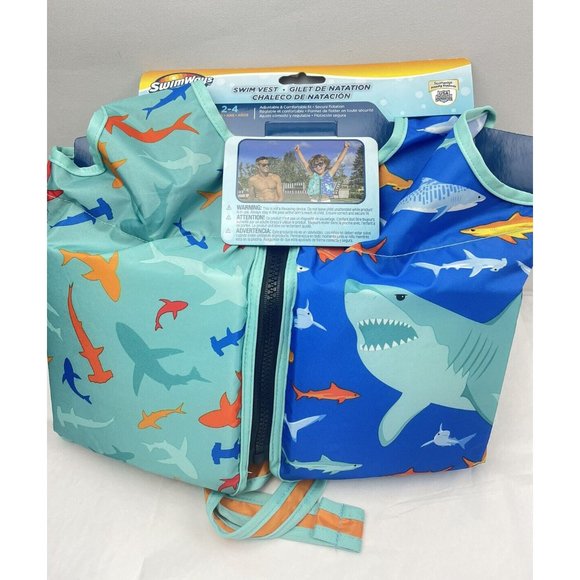 Swimways Swim Vest Years 2-4 Sharks Swim Step 2 - Picture 3 of 4